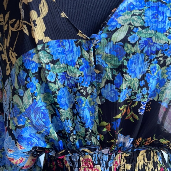 Zara Multicolored Patchwork Floral Printed Romper/Jumpsuit Size S. - Picture 12 of 14